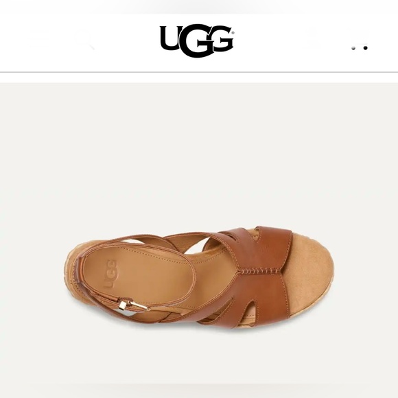 UGG Careena Tan Wedge Sandals - Picture 2 of 16